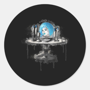 Madame Fortune Teller Runder Aufkleber