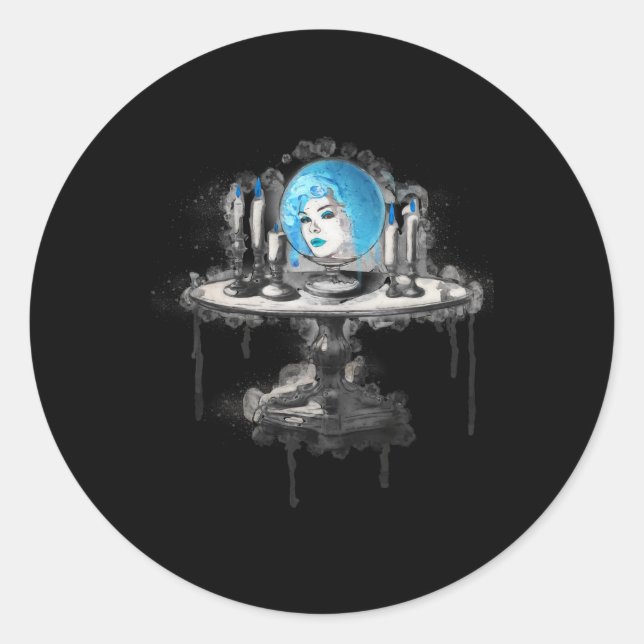 Madame Fortune Teller Runder Aufkleber (Vorderseite)