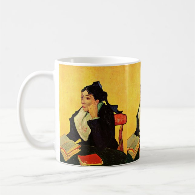 Madame Ginoux mit Büchern von Vincent van Gogh Kaffeetasse (Links)