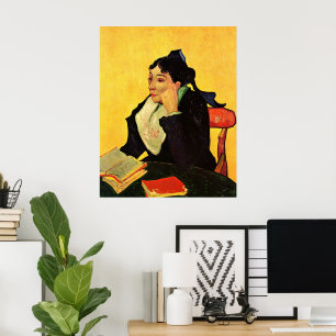 Madame Ginoux mit Büchern von Vincent van Gogh Poster