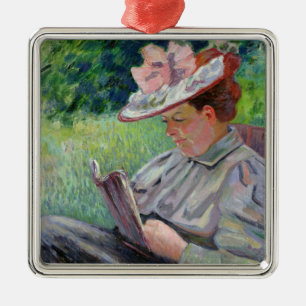 Madame Guillaumin, c.1895 (Öl auf Leinwand) Silbernes Ornament