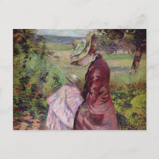 Madame Guillaumin, Lesung, c.1887 Postkarte (Vorderseite)