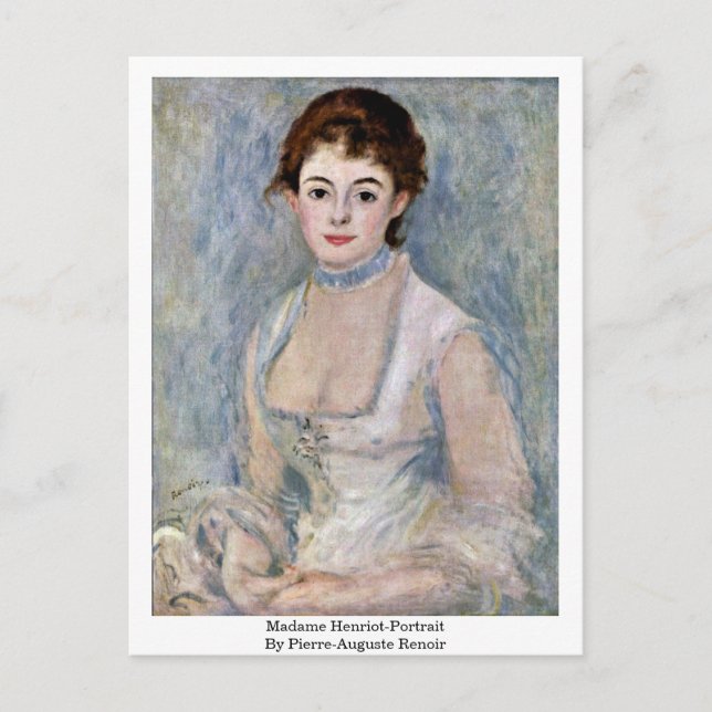 Madame Henriot-Portrait von Pierre-Auguste Renoir Postkarte (Vorderseite)