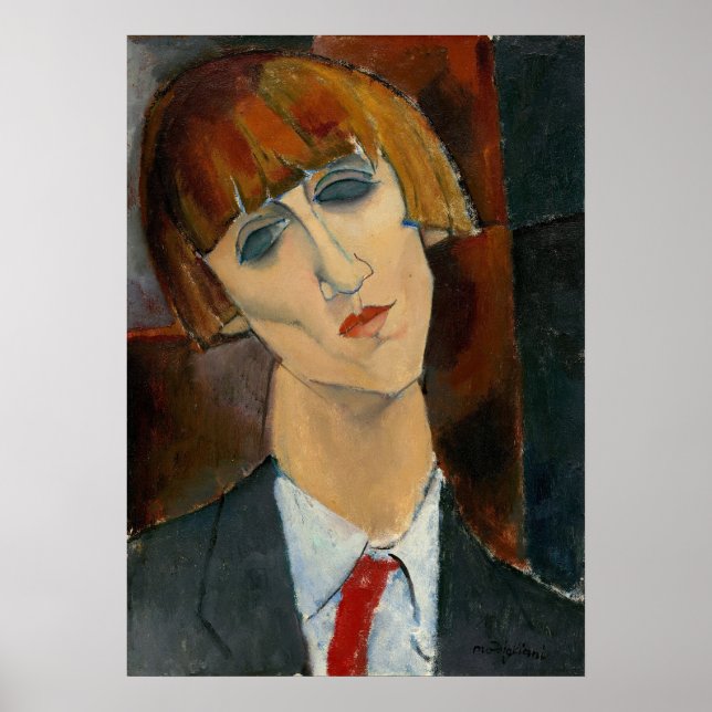 Madame Kisling - Amedeo Modigliani Kunstgedicht Poster (Vorne)