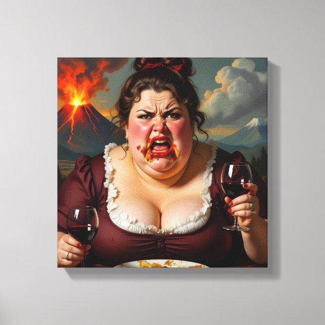 „Madame Lava-Cake“ - Sie explodiert im Nu Leinwanddruck (Vorderseite)