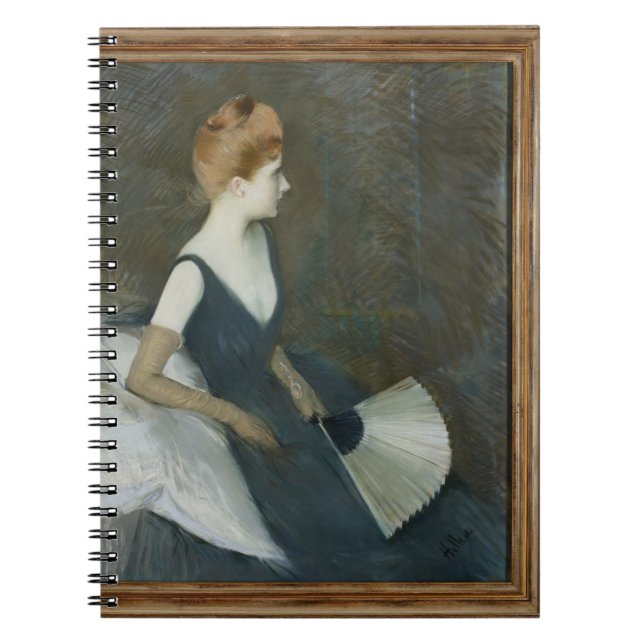 Madame Marthe Le Tellier Sitting auf einem Sofa Notizblock (Vorderseite)