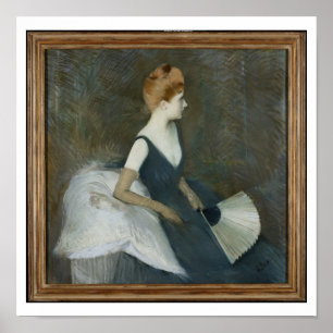 Madame Marthe Letellier sitzt auf einem Sofa Poster