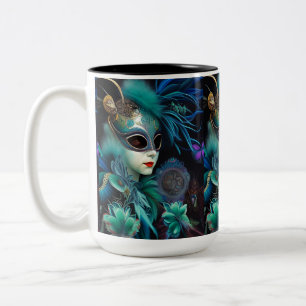 Madame Masquerade Aquamarin Zweifarbige Tasse