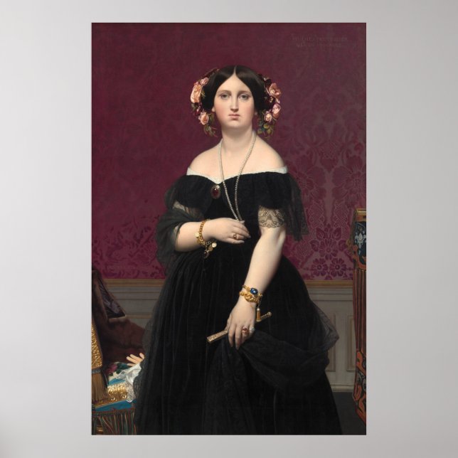 Madame Moitessier - Jean-Auguste- Ingres Fine Art Poster (Vorne)