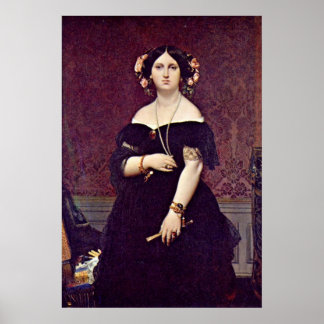 Madame Moitessier von Jean Auguste Dominique Ingre Poster