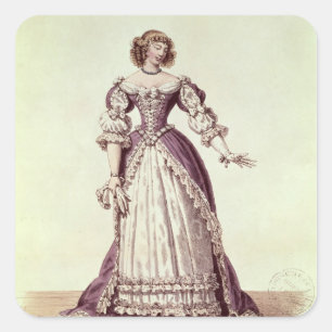 Madame Moliere, nee Armande Bejart Quadratischer Aufkleber
