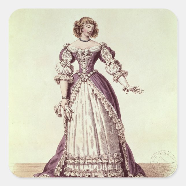 Madame Moliere, nee Armande Bejart Quadratischer Aufkleber (Vorderseite)