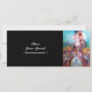 MADAME POMPADOUR ,Edle Goldene Kostüm-Party Einladung