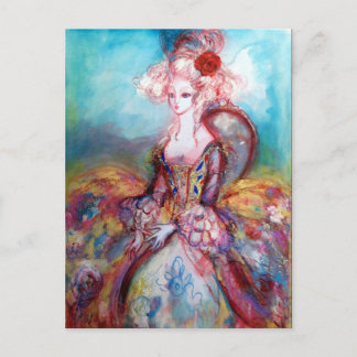 MADAME POMPADOUR EINLADUNGSPOSTKARTE