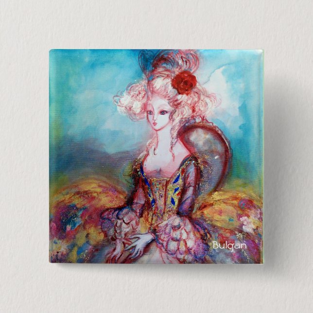 MADAME POMPADOUR Elegantes Schönheitsgefühl Button (Vorderseite)