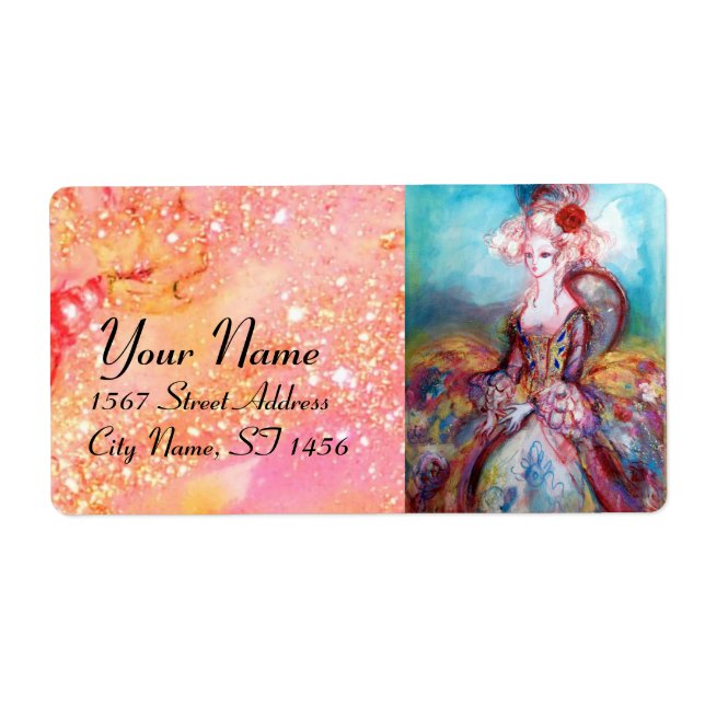 MADAME POMPADOUR, hellrosa, blau grün (Vorne)