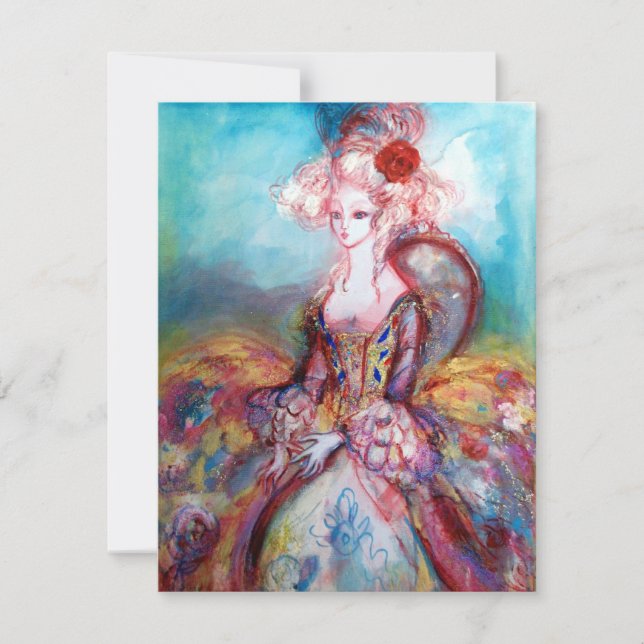 MADAME POMPADOUR,Party für klassische Kostüme Einladung (Vorderseite)