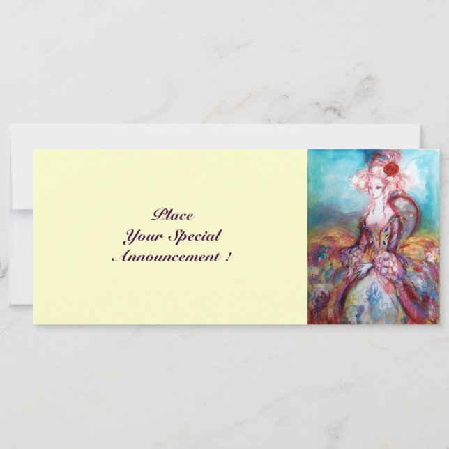 MADAME POMPADOUR,Party für klassische Kostüme Einladung (Vorderseite)