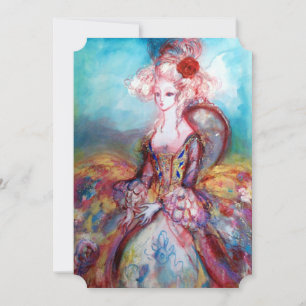 MADAME POMPADOUR Pink Glitzern Kostüm Party Einladung