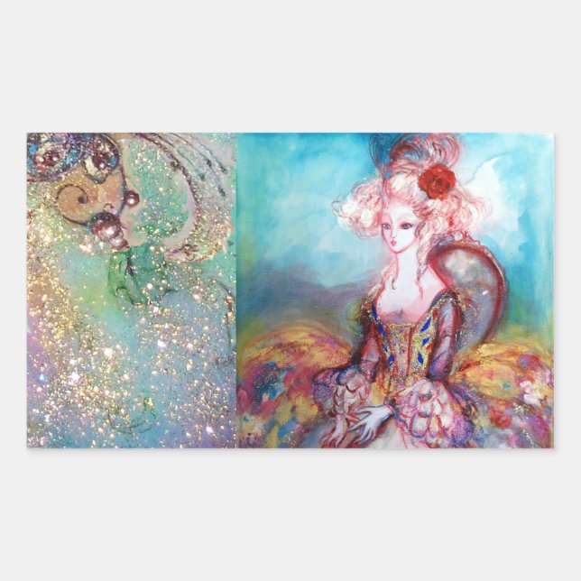 MADAME POMPADOUR, RECHTECKIGER AUFKLEBER (Vorderseite)