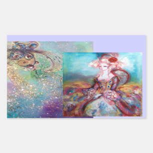 MADAME POMPADOUR, RECHTECKIGER AUFKLEBER