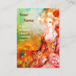 MADAME POMPADOUR Schönheit Mode Haar Gold Gelb Visitenkarte