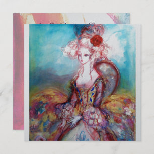 MADAME POMPADOUR Silver Metallic Einladung