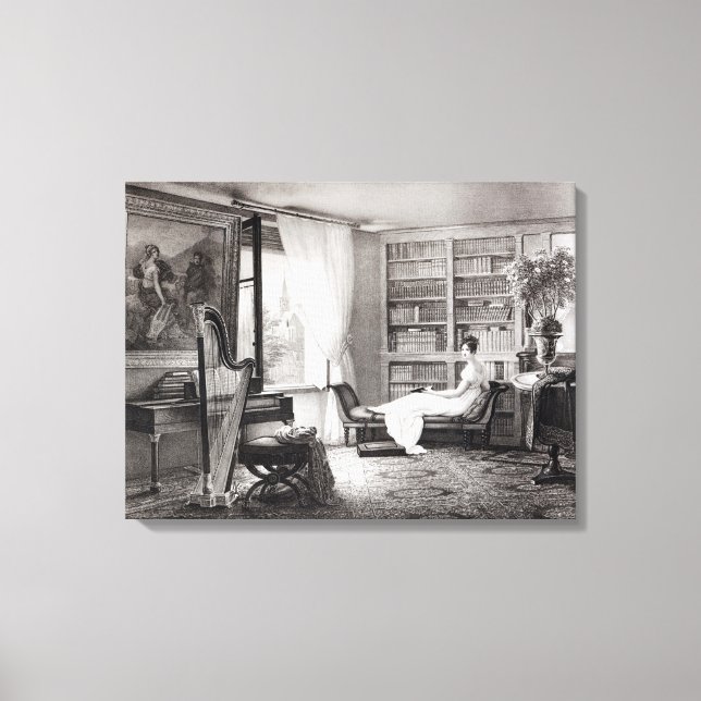 Madame Recamier im Abbaye-aux-Bois Leinwanddruck (Vorderseite)