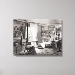 Madame Recamier im Abbaye-aux-Bois Leinwanddruck