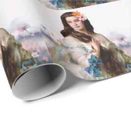 Madame Rimsky mit Wildblumen Geschenkpapier