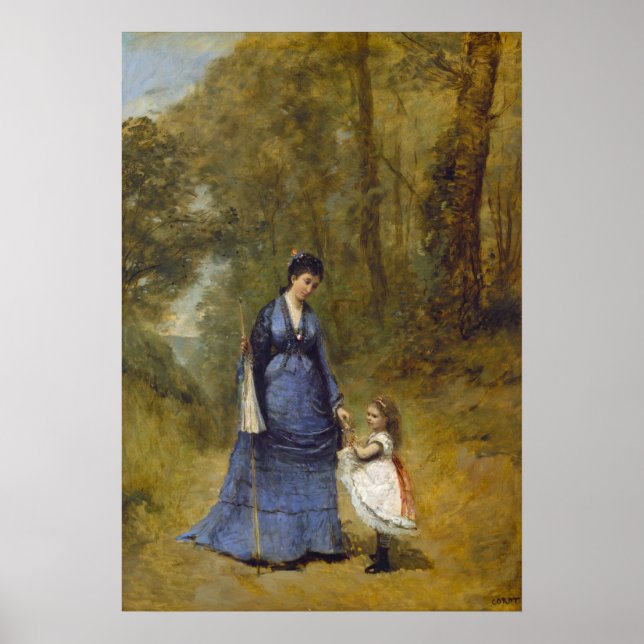 Madame Stumpf - Jean-Baptiste - Corot Fine Art Poster (Vorne)