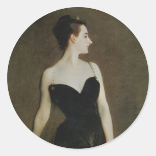 Madame X durch John Singer Sargent Runder Aufkleber