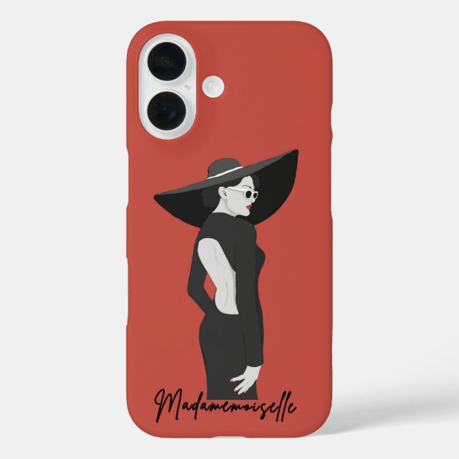 Madamemoiselle Illustration - Rot Case-Mate iPhone Hülle (Rückseite)