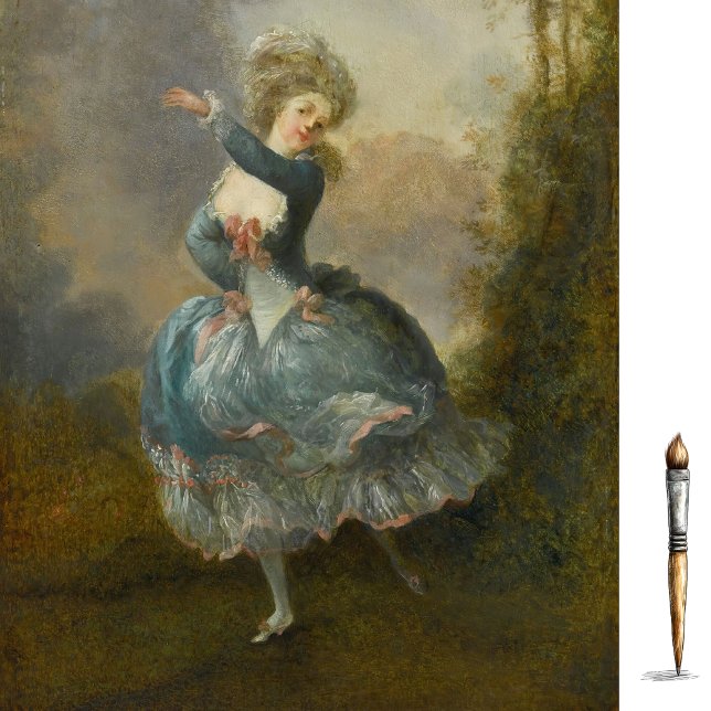 Madamoiselle Duthe Dancing von Jean Schall Seidenpapier (Von Creator hochgeladen)