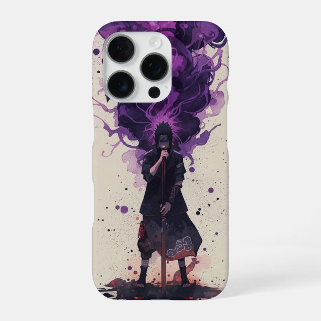 Madara Uchiha – Kinematisches Aquarell iPhone Hülle (Rückseite)