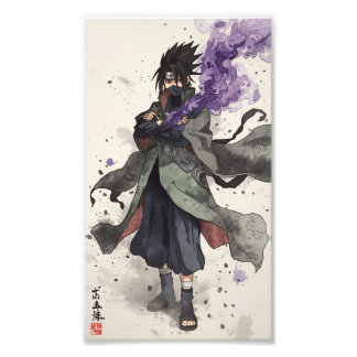 Madara Uchiha – Kinematisches Aquarell-Wallpaper Fotodruck
