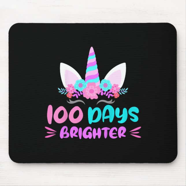 Mädchen 100. Schultag des Schullichters Mousepad (Vorne)