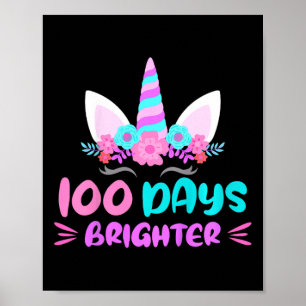 Mädchen 100. Schultag des Schullichters Poster