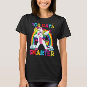 Mädchen 100 Tage schlauer Niedlicher Einhorn 100. T-Shirt