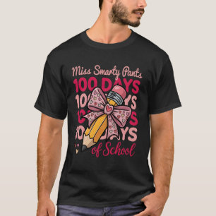 Mädchen 100 Tage Schule Lehrer Kokette Band lächel T-Shirt