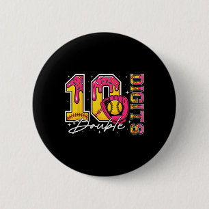 Mädchen 10 Doppelziffern 10. Geburtstag Eiscreme S Button