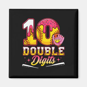 Mädchen 10 Doppelziffern 10. Geburtstag Eiscreme S Magnet