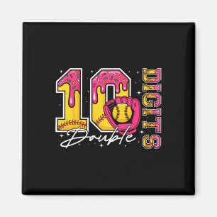 Mädchen 10 Doppelziffern 10. Geburtstag Eiscreme S Magnet