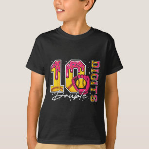 Mädchen 10 Doppelziffern 10. Geburtstag Eiscreme S T-Shirt