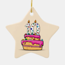 Mädchen 10. Geburtstag, 10 auf Sweet Pink Cake