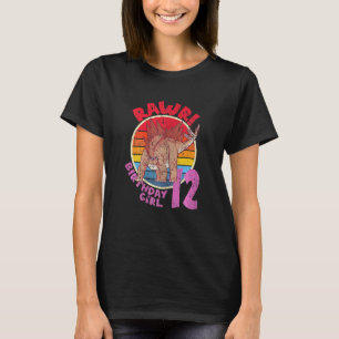 Mädchen 12. Geburtstag I Rawr Stegosaurus I Famili T-Shirt