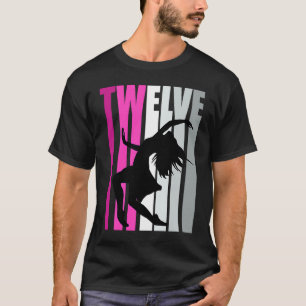 Mädchen 12. Tanz Geburtstag Pink Dancer Queen Expr T-Shirt