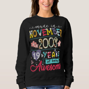 Mädchen 19. Geburtstag Blumengeschenk für Mädchen Sweatshirt