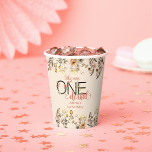 Mädchen 1. Geburtstag Little Miss Onederful Pappbecher
