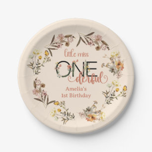 Mädchen 1. Geburtstag   Little Miss Onederful Pappteller